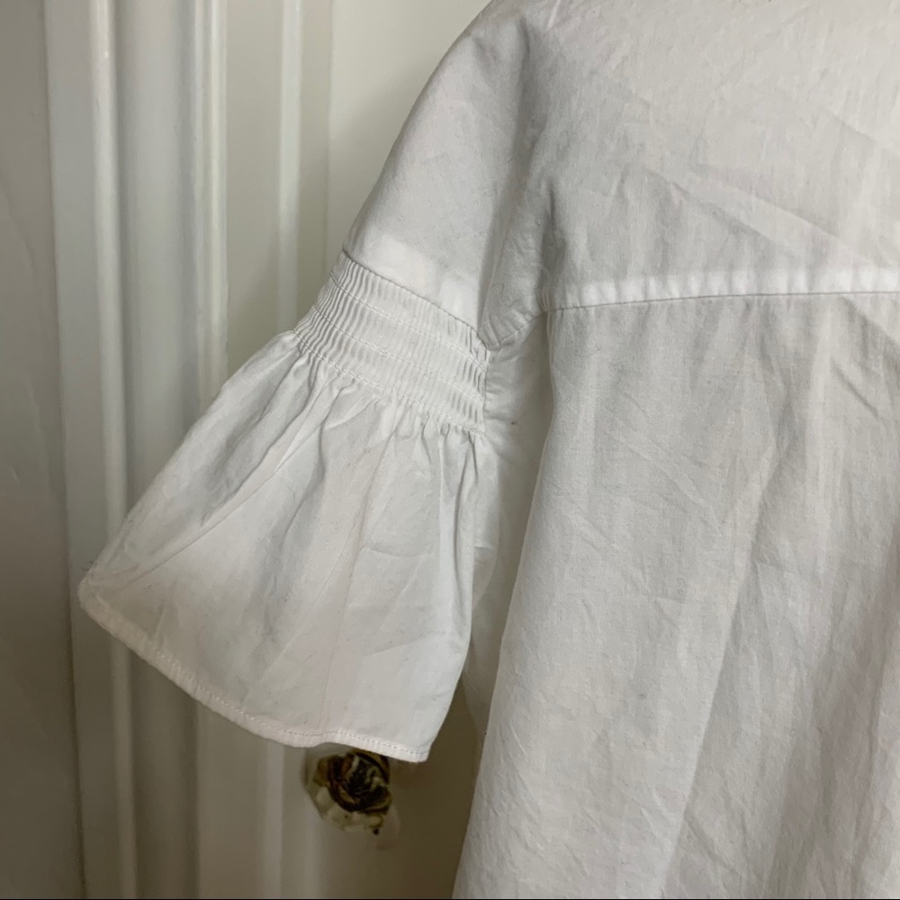 Whistles Short Flutter Sleeve Button Front Shirt - image 5